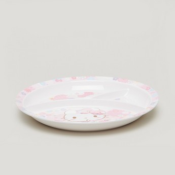 Hello Kitty Print Section Plate - 10 inches