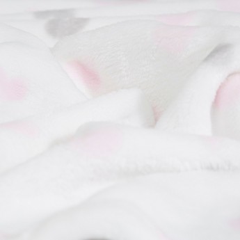 Juniors Hearts Printed 3D Bunny Applique Blanket - 75x75 cms