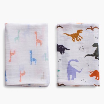 Anvi Baby Printed Swaddle Blanket - Set of 2