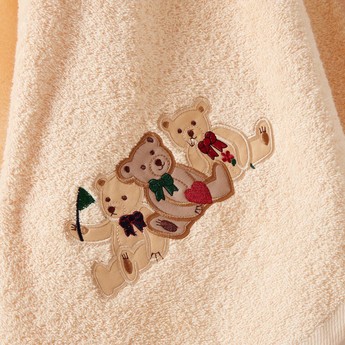 Juniors Bear Applique Bath Towel - 120x60 cms