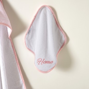 Giggles Textured Hooded Towel and Wash Cloth Set - 76x76 cms