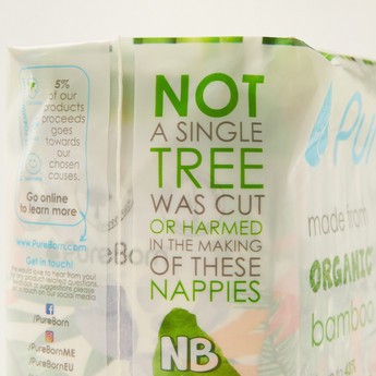 PureBorn Tropic Newborn Single Organic Nappy