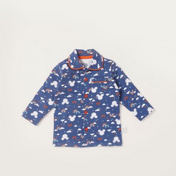 Disney All-Over Mickey Mouse Print Shirt and Pyjamas Set