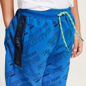 Juniors Graphic-Print Shorts with Elasticated Drawstring Waistband