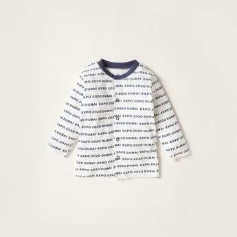 Expo 2020 All Over Print Crew Neck T-shirt and Pyjama Set