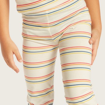 Juniors Striped Leggings with Elasticated Waistband