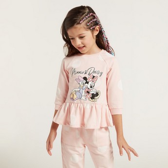 Disney Minnie Mouse Print Sweatshirt and Jog Pants Set