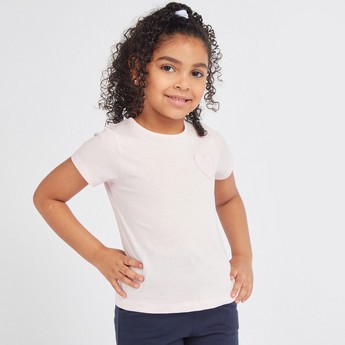 Juniors Solid Round Neck Top - Set of 2