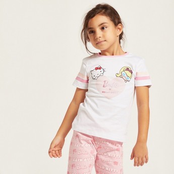 Sanrio Printed Short Sleeves T-shirt and Pyjama Set