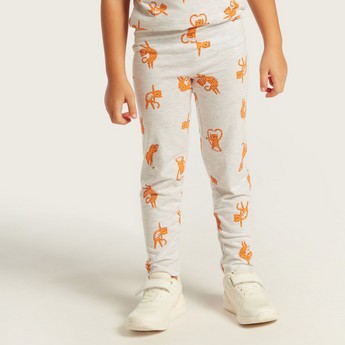 Juniors All-Over Printed Leggings with Elasticated Waistband