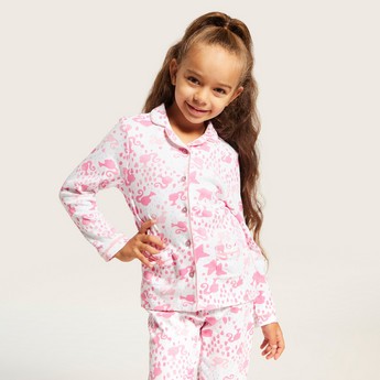 Barbie Printed Shirt and Pyjama Set