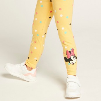 Disney Minnie Mouse Printed Leggings with Elasticated Waistband