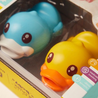 B Duck 2-Piece Wind-up Swimming Duck Bath Toy Set