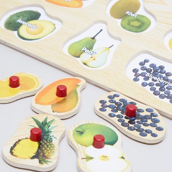 Juniors Fruit Puzzle Board with Knobs