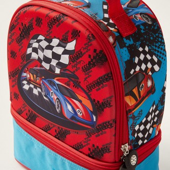 Juniors Car Print Lunch Bag with Zip Closure