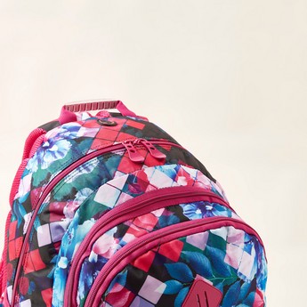 Toretto Printed Backpack with Pencil Case - 14 inches