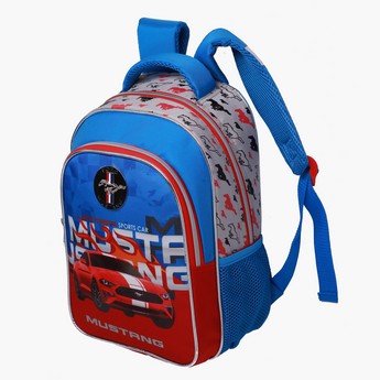 Mustang Printed Backpack - 14 inches