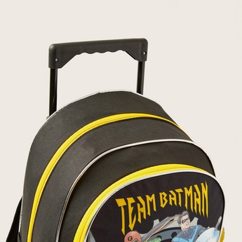 Batman Print 5-Piece Trolley Backpack Set - 14 Inches