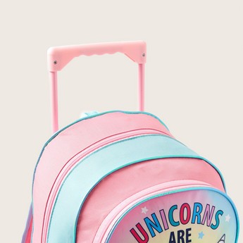 Pikmi Pops Printed 5-Piece Trolley Backpack Set - 14 inches