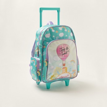 Juniors Printed 16-inch Trolley Backpack with Lunch Bag and Pencil Pouch