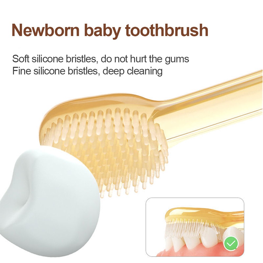 Baby Training Toothbrush Silicone Kids Toothbrush Baby Oral Hygiene Soft Bristles Deciduous Coating Tongue Cleaner 0-18M