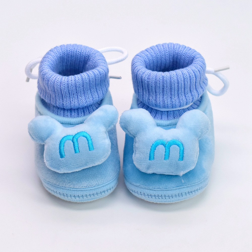 2022 New Winter Baby Shoes Infant Cotton Shoes Warm Shoes Plush Thick Medium High Tube Sock Baby Toddler Shoes Soft Shoes