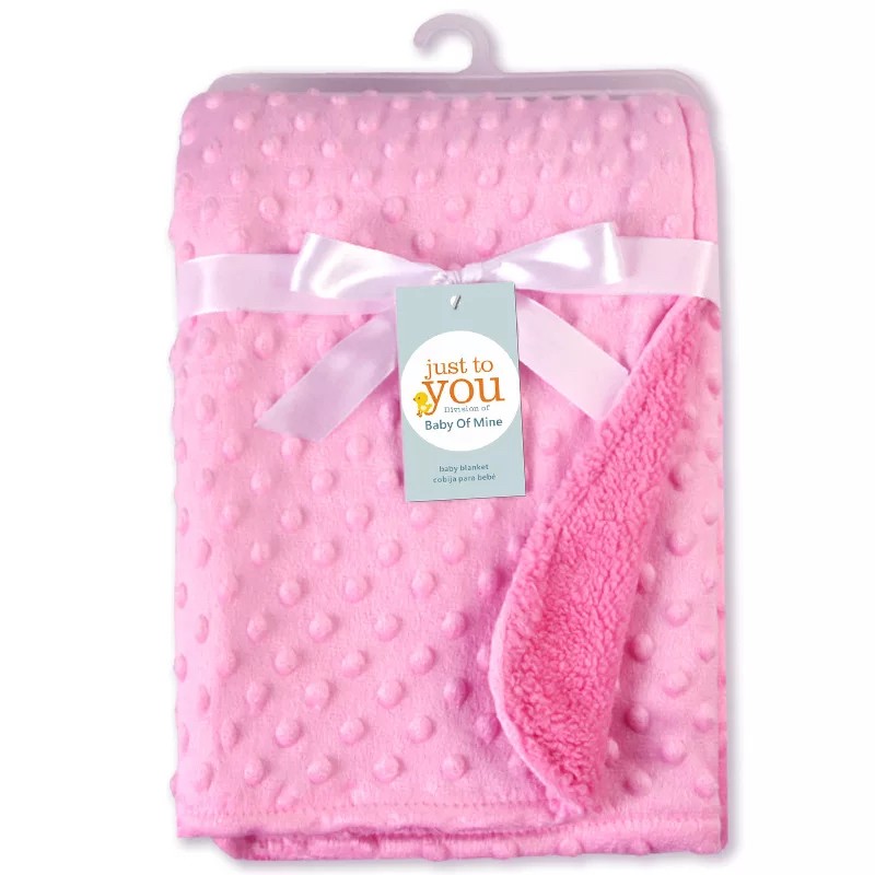 Baby Swaddling Blanket Newborn Thermal Soft Fleece Blanket Winter Solid Bedding Set Cotton Quilt Infant Bedding Swaddle Wrap