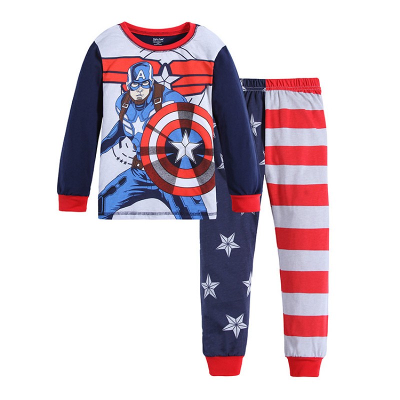 Children's Clothing Set Boys Sleepwear Kids Clothes Spider Pajamas Set Baby Girls Cotton Cartoon Pajamas Spring Autumn Pajamas