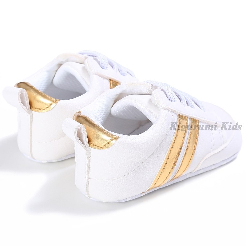 Soft Sole Leather Striped Boy Shoes Baby Girl Shoes Children Sport Running Shoes Newborn Baby First Walkers Toddler Kids Sneaker