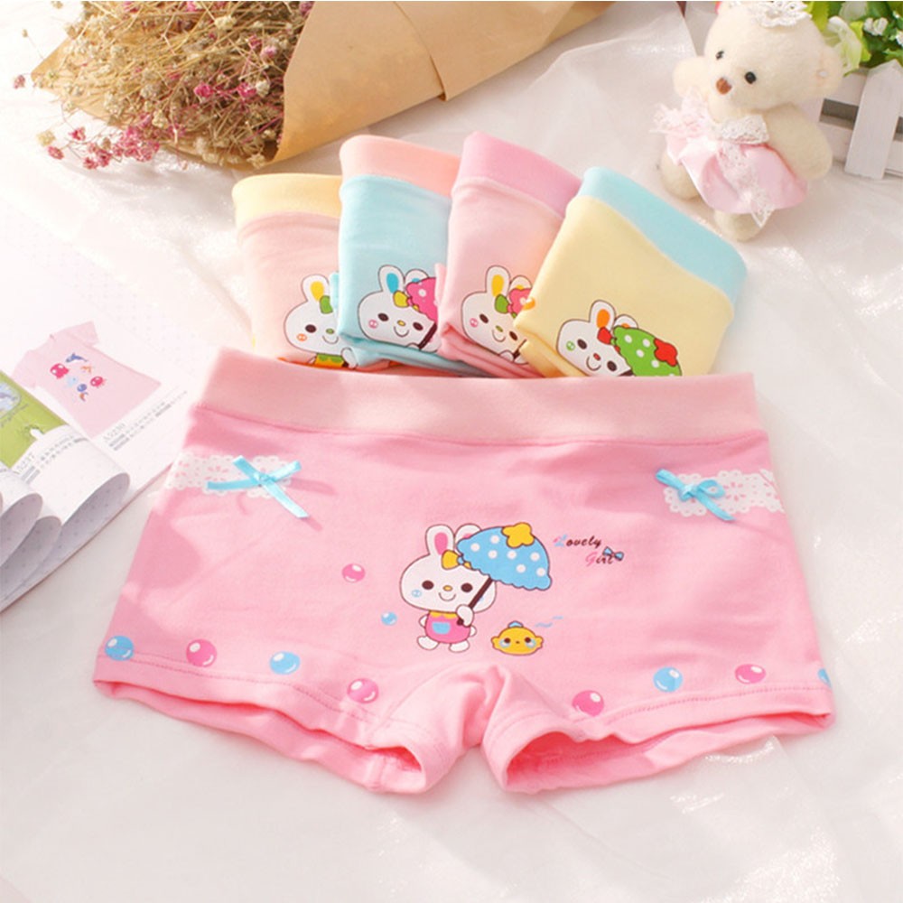 Girls Panties Kids Underwear Cotton Children Briefs Cartoon Short 5pcs/lot