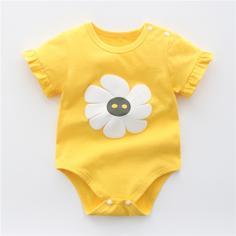 2022 Summer Baby Girls Bodysuits Cotton Cartoon Toddler Girls Rompers Newborn Baby Costume 0-3 Years Kids Infant Girl Clothes