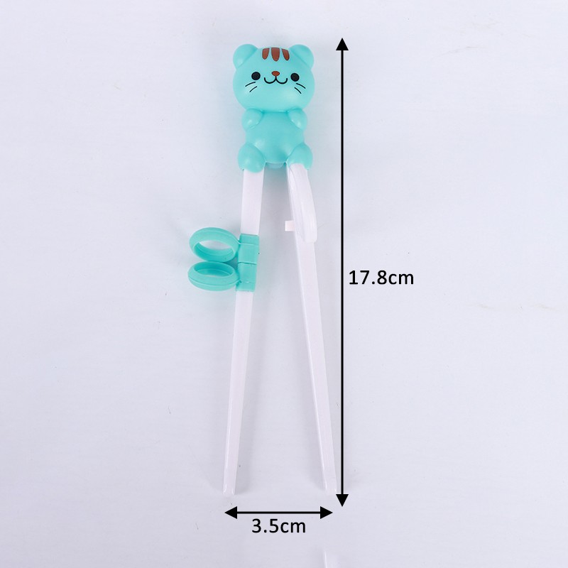 Baby Learning Chopsticks Cartoon Animal Beginner Chopsticks Portable ABS Silicone Children's Tableware Kids Training Auxiliary