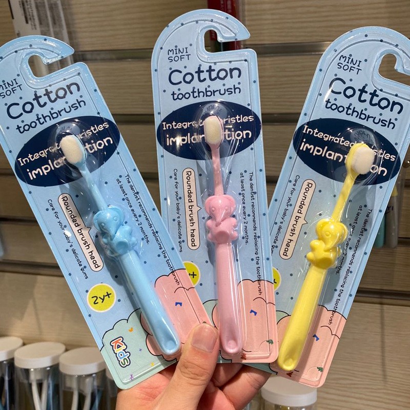 0-3 years old children soft toothbrush children cartoon handle toothbrush oral care children's healthy toothbrush