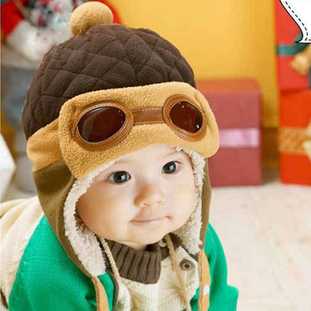 Baby Warm Toy Hats Winter Hats Toddler Boys Girls Pilot Hats Hooded Cap Winter Warm Hat Party Hats