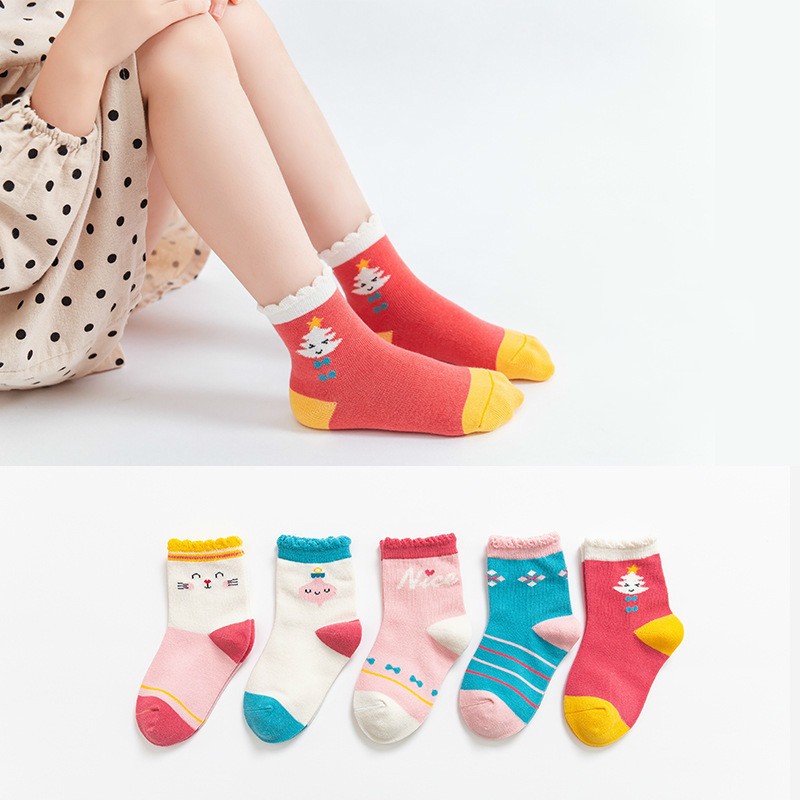 5pairs/lot Cute Baby Girls Socks Summer Cotton Children Socks Infant Toddler Baby Toddler Socks Kids Cotton Socks Calcetines Bebe