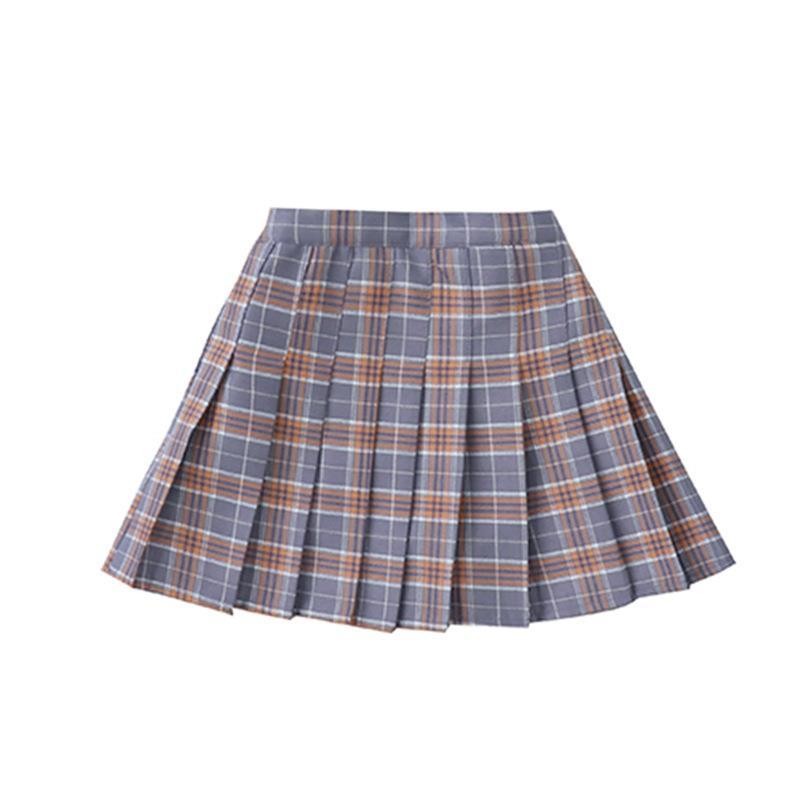 Girls Skirts Autumn Vintage Pleated Plaid Skirts School Teenage Girl Spring Kids Skirt Children Clothes 3 4 6 8 10 12 14 Years