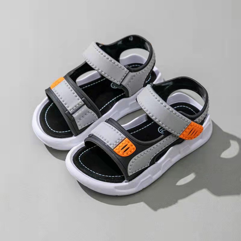 Children Summer Boys Sandals Leather Baby Shoes Kids Flat Baby Sports Beach Shoes Soft Non-slip Casual Baby Sandal