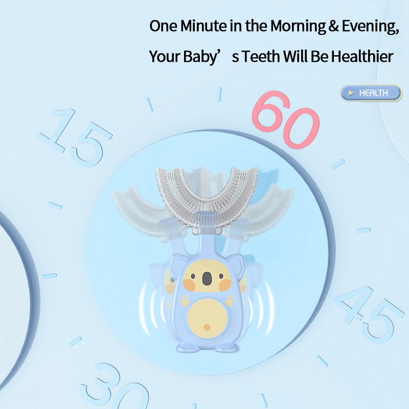 فرشاة أسنان الأطفال 360 درجة على شكل حرف U فرشاة أسنان الطفل سيليكون عضاضة الاطفال الأسنان العناية بالفم تنظيف منتجات الأطفال 2-12Y