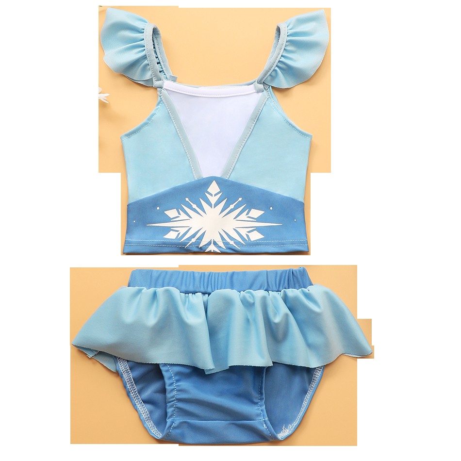 Princess Girls Bathing Suit One Piece Bathing Suit Kids Bathing Suit Snow White and Elsa Two Pieces Bathing Suit