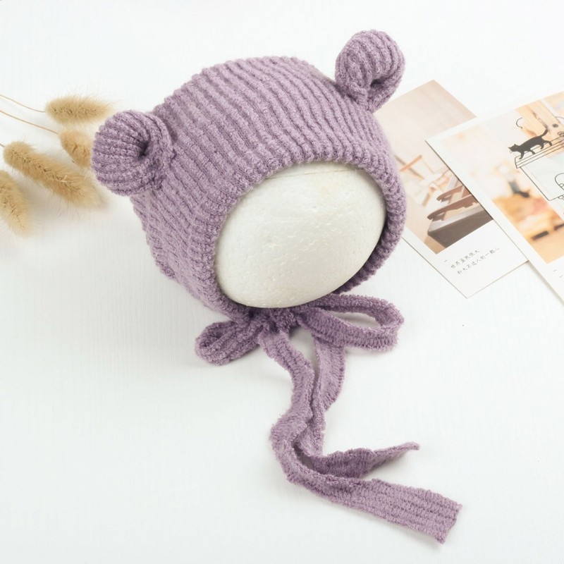 Newborn Photography Posing Props Cute Crochet Knitted Hat Baby Infant Beanies Cap Photo Shooting Accessories