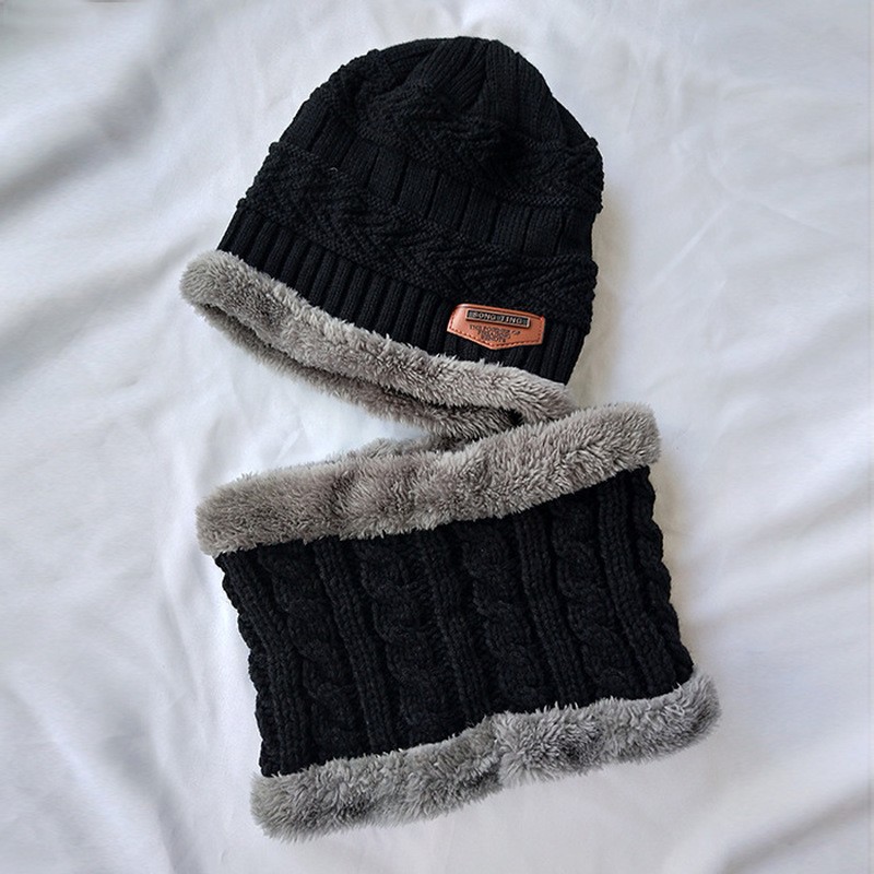 Boys Winter Hats and Scarves Set Boys Girls Add Thick Hats and Necklaces in Autumn Cute Baby Hats for Kids Ages 5-12 Years