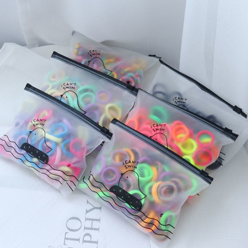 50/100pcs Colorful Girl Hairband Children Headband Small Elastic Hair Bands Scrunchy Baby Rubber Band Nylon Hair Accessories Toddler