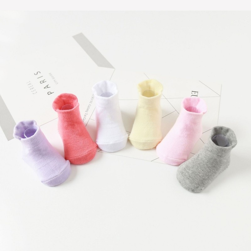 6pairs/lot Non-slip Baby Floor Socks Baby Floor Socks Baby Girls Boys Ankle Socks Non-slip Anti-slip Socks for Baby