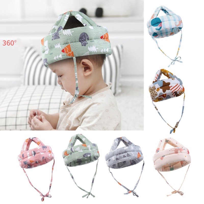 Baby Toddler Anti-collision Protective Hat Baby Safety Helmet Soft Comfortable Head Security and Protection - Adjustab