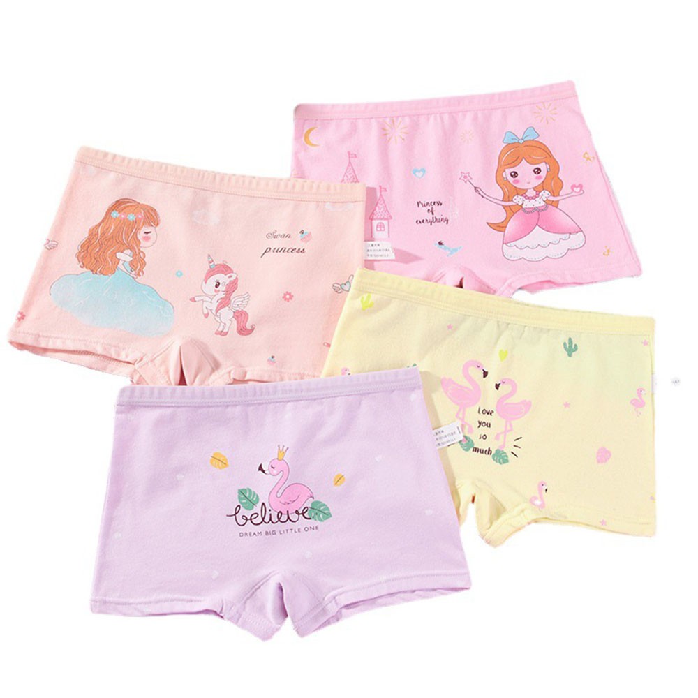 Girls Panties Kids Underwear Cotton Children Briefs Cute Cartoon Short 5pcs/lot