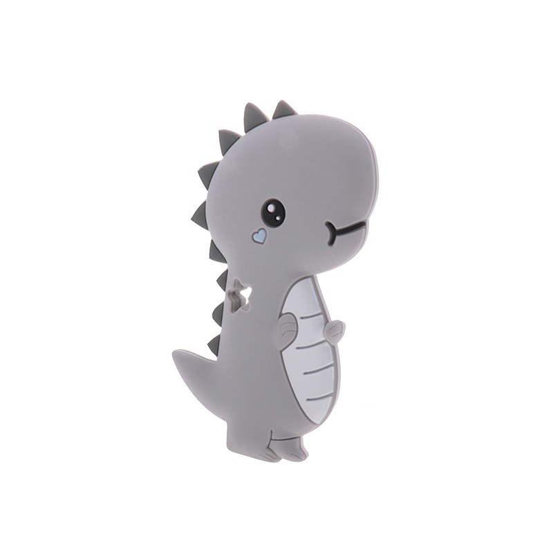 10pcs Silicone Baby Teething Dinosaur Silicone Nursing Teether Baby Teething Charcoal for Pacifier BPA Free Baby Goods