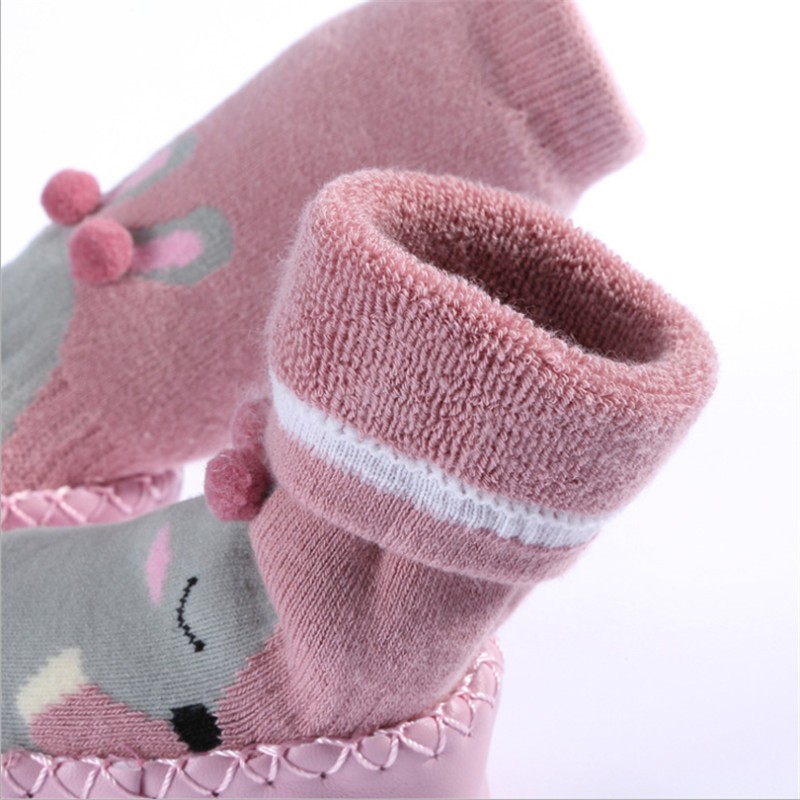 baby indoor sock shoes newborn baby socks winter thick terry cotton baby girl sock with rubber soles infant animal funny sock