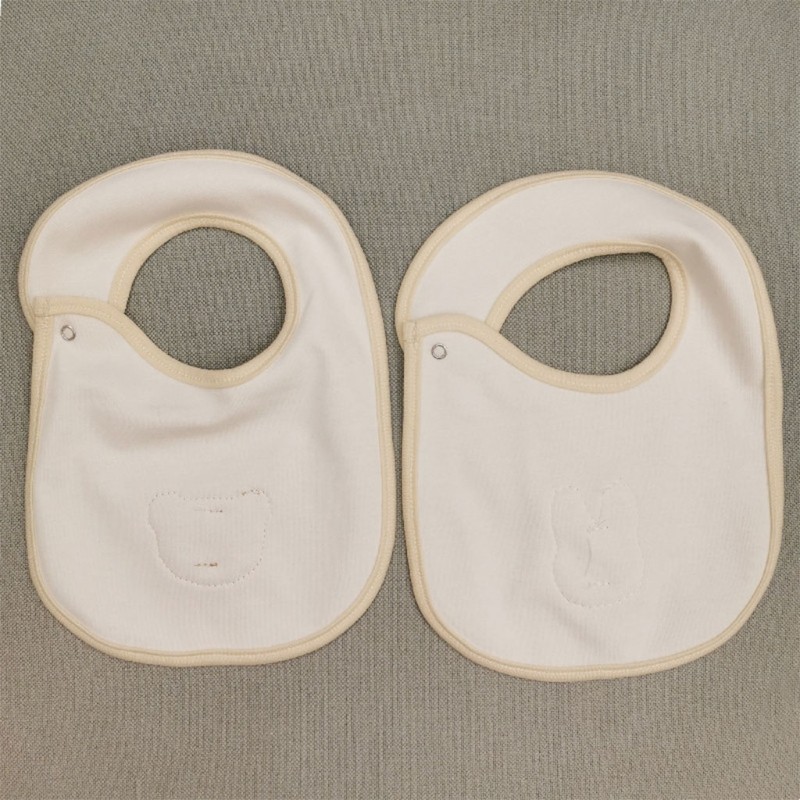 Soft Baby Bib Lovely Bear Neck Baby Saliva Bibs for Boys and Girls Absorbent