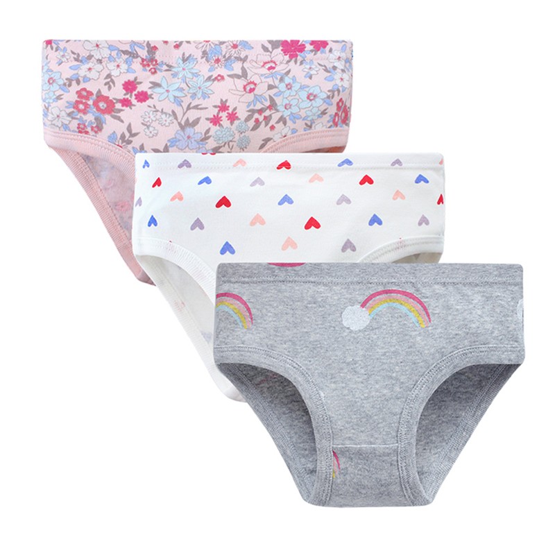 3pcs/lot Kids Girls Cotton Panties Briefs Children Cotton Underwear Panty Boxer Toddler Kids Lovely Cute Underpants