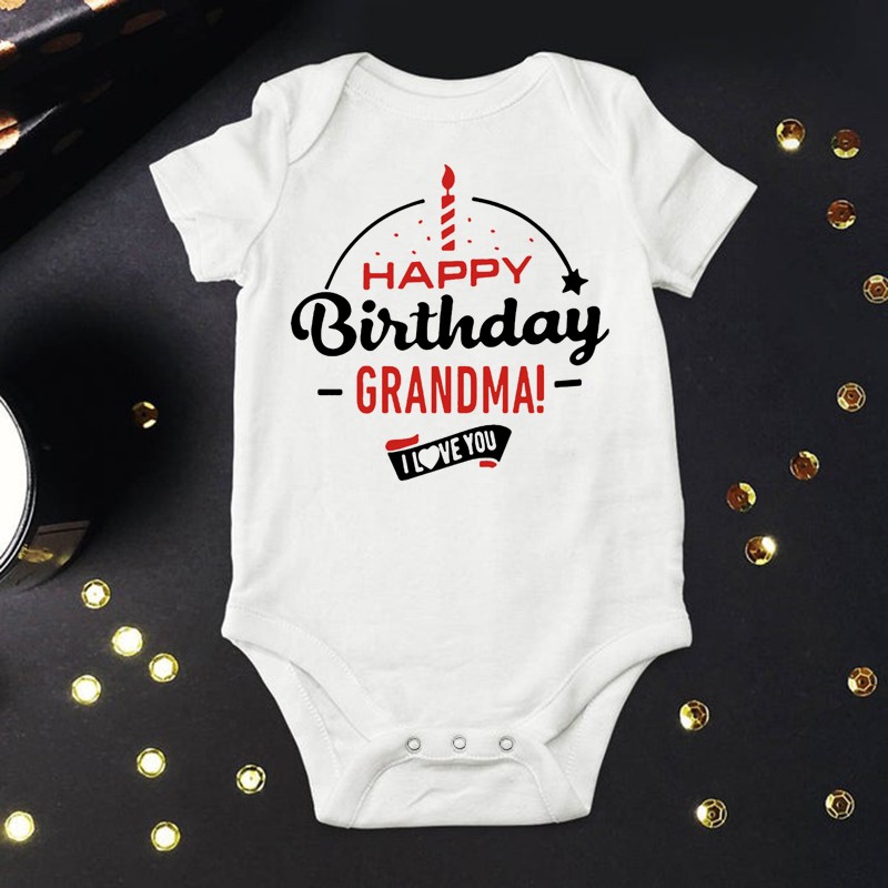 2021 Funny Happy Father's Day Mother Grandma Grandpa Baby Bodysuit Newborn Boys Girls Summer Short Sleeve Casual Wear